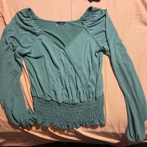 Small teal dress shirt